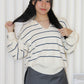Tsuyu Stripes Knit Top (Cream)