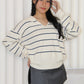 Tsuyu Stripes Knit Top (Cream)