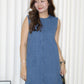 Zara Denim Mini Dress (Blue)