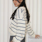 Tsuyu Stripes Knit Top (Cream)