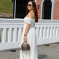 Kathryn Off Shoulder Maxi Dress (White)
