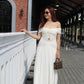 Kathryn Off Shoulder Maxi Dress (White)