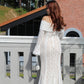 Bianca Lace Long Sleeve Maxi Dress (White)
