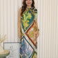 Kiara Floral Halter Maxi Dress