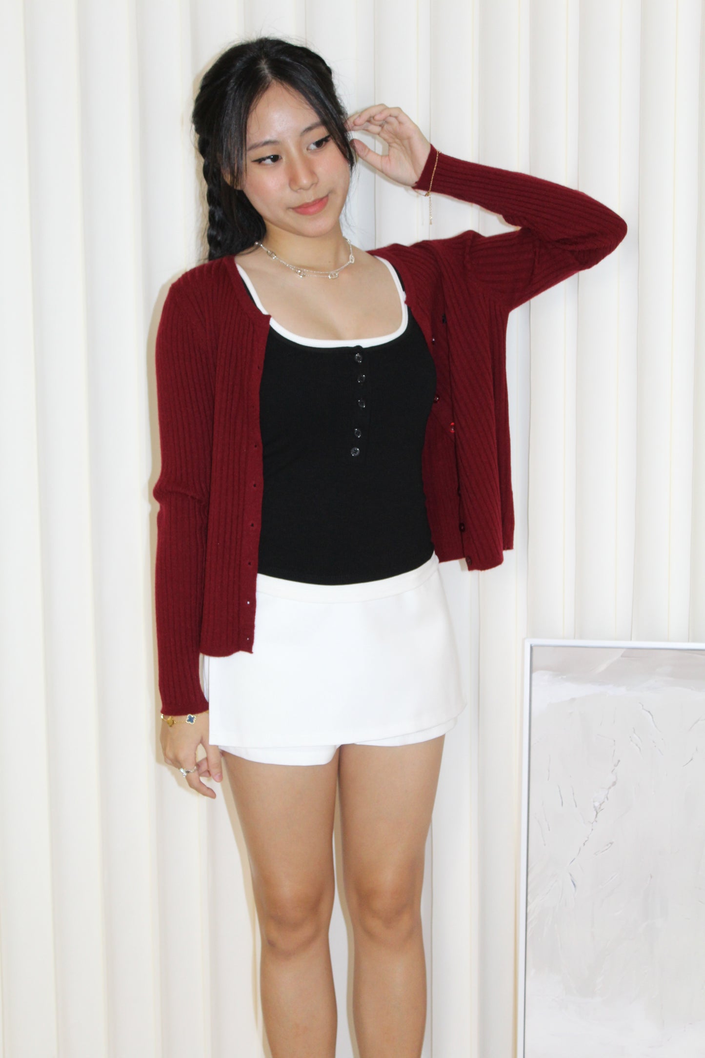 Tiarra Knit Cardigan Top (Black)