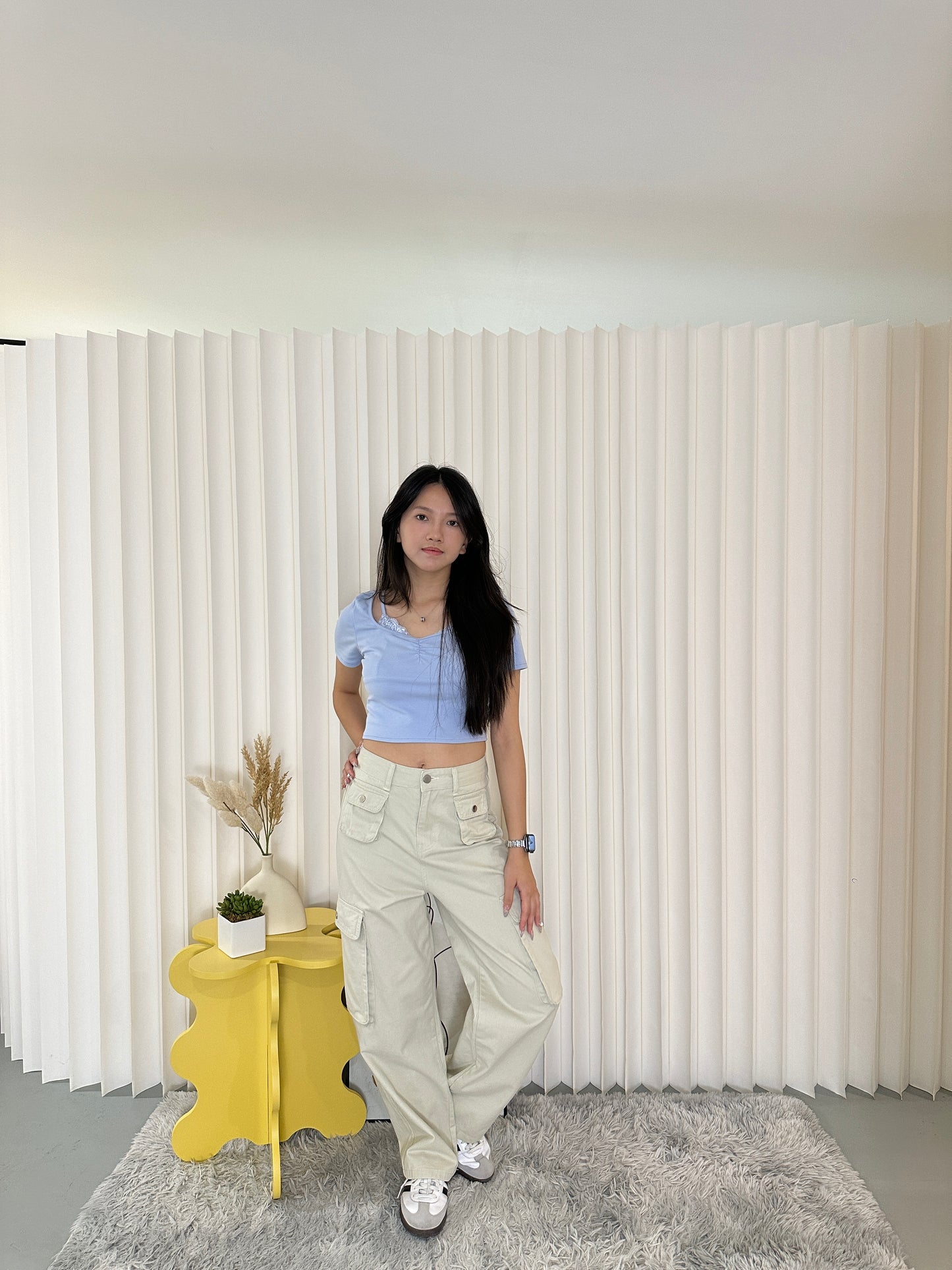 Nyra Cargo Pants (Cream)