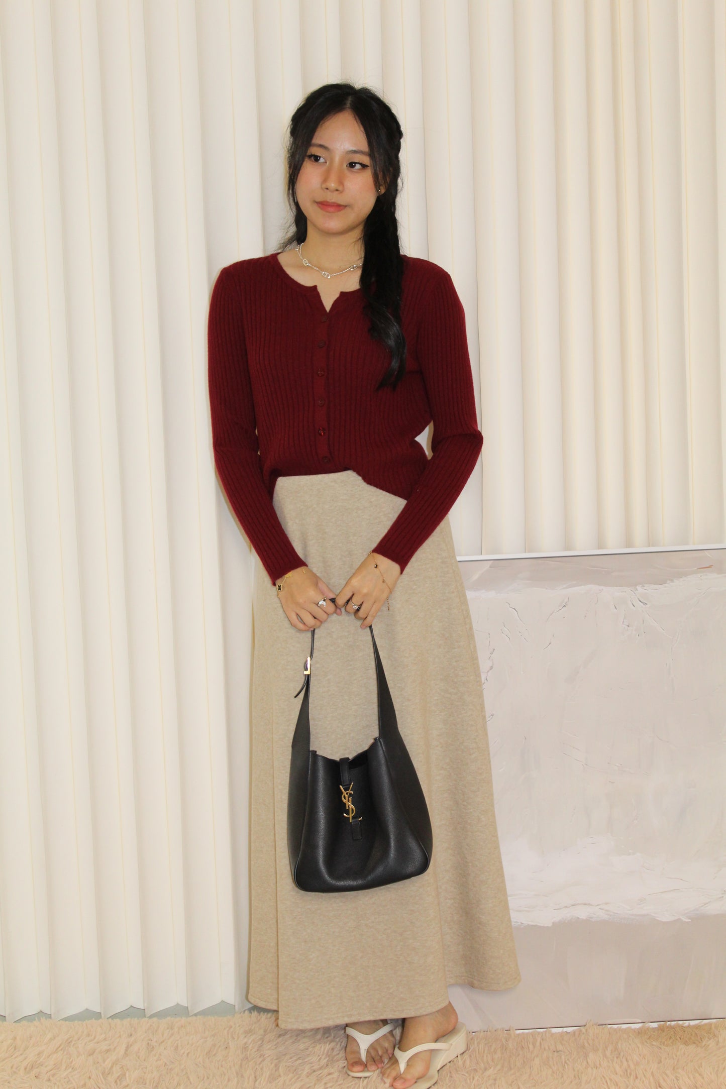 Kacey Cotton Maxi Skirt (Black)