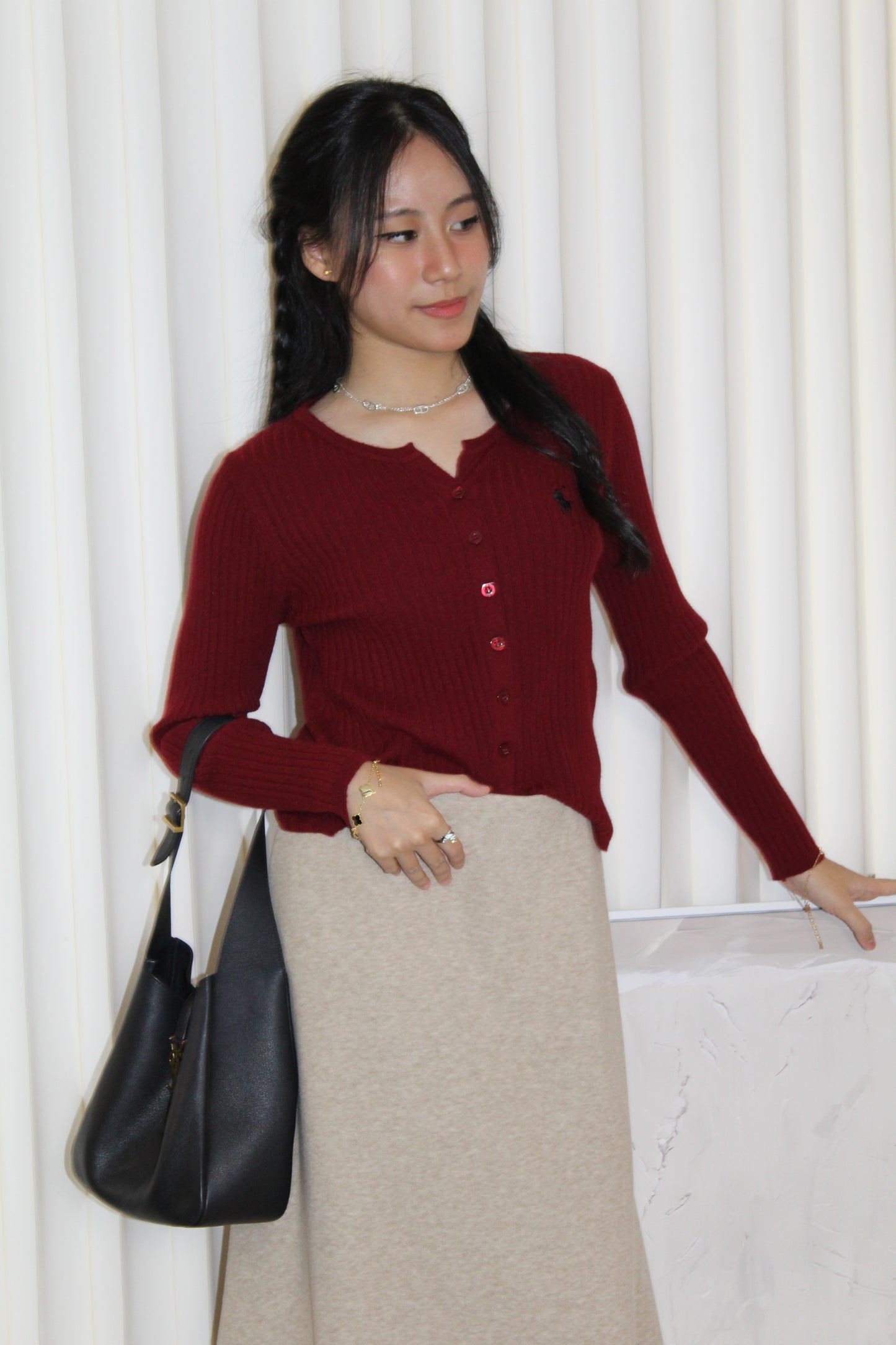 Tiarra Knit Cardigan Top (Black)