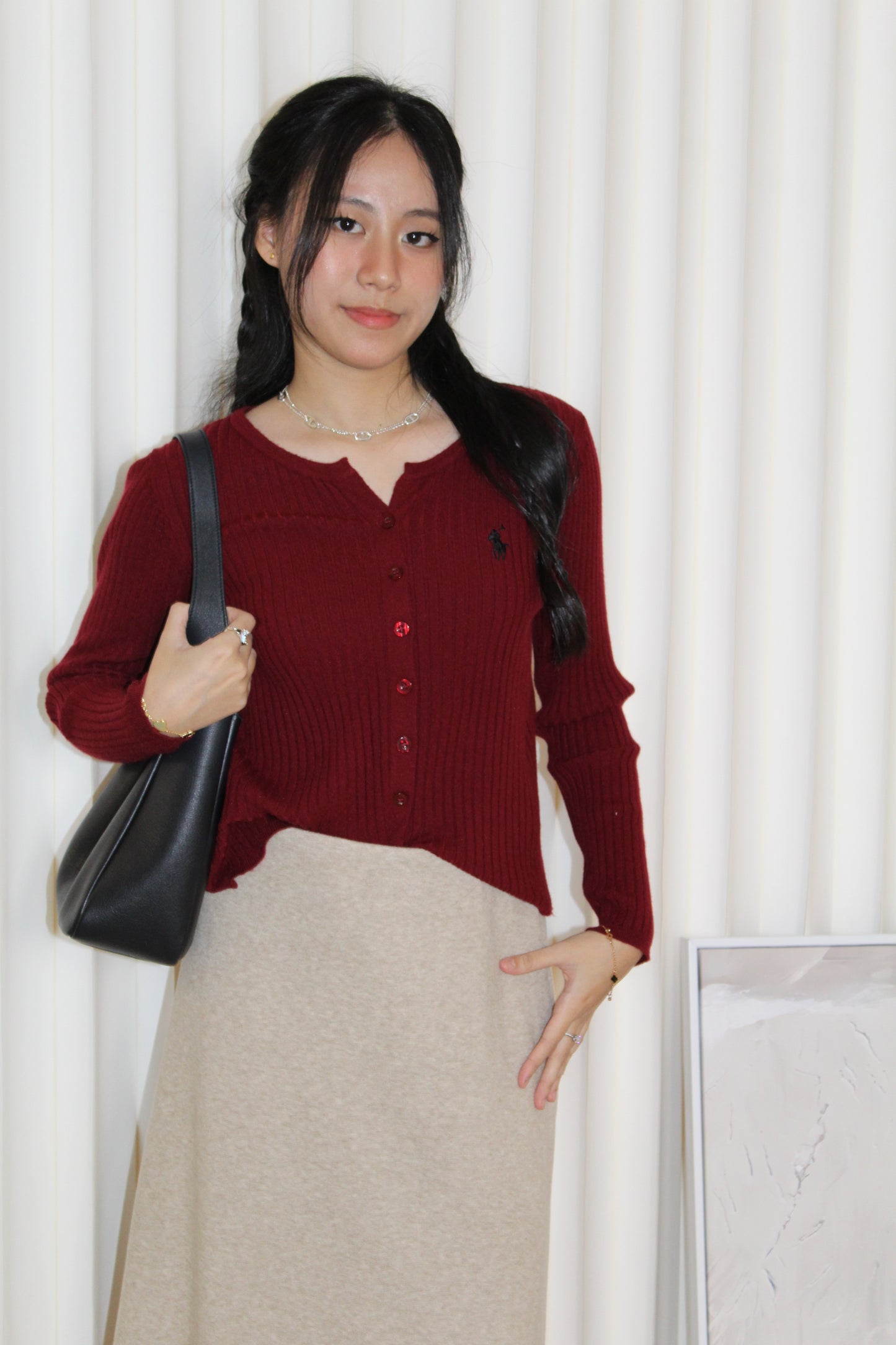 Tiarra Knit Cardigan Top (Black)