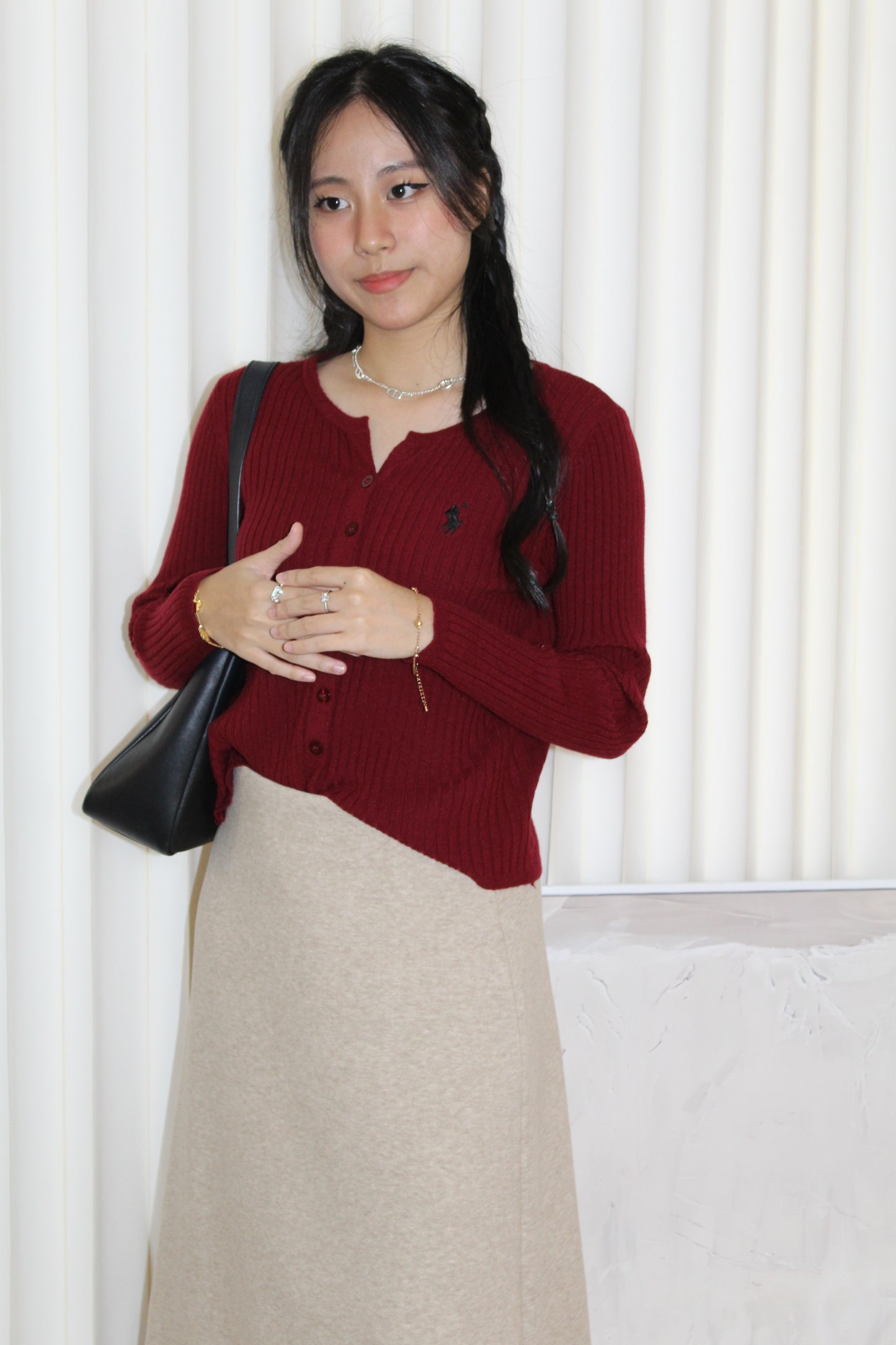 Tiarra Knit Cardigan Top (Black)