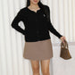 Tiarra Knit Cardigan Top (Black)