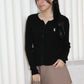 Tiarra Knit Cardigan Top (Black)