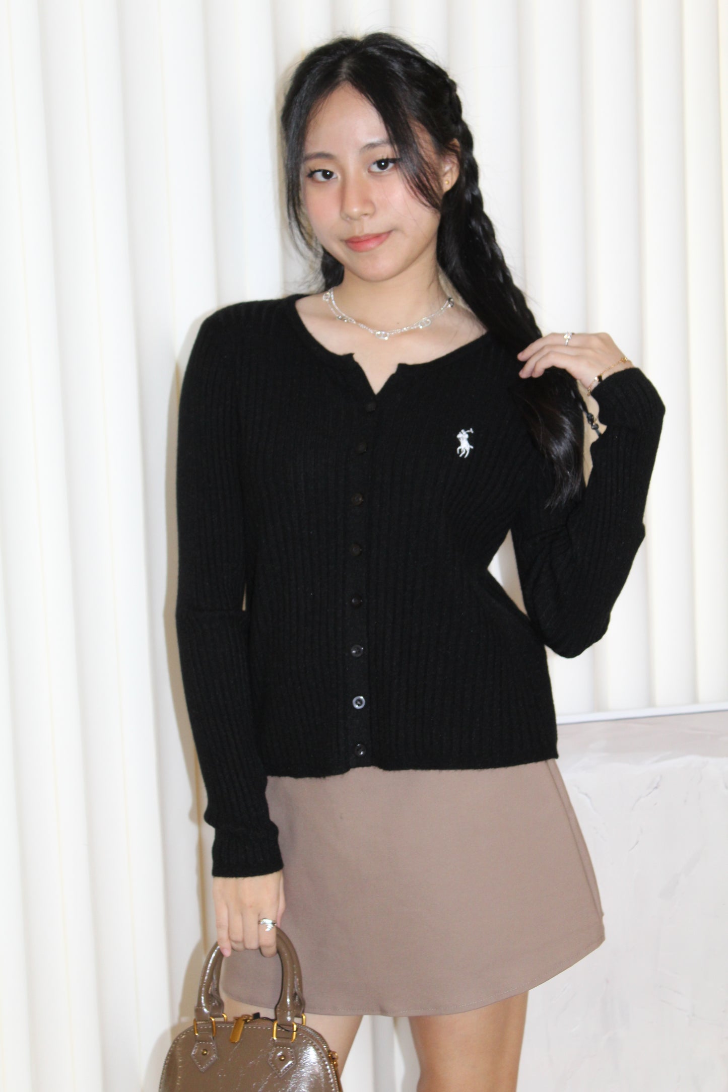 Tiarra Knit Cardigan Top (Black)