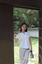 Molly Button Up Top (White)