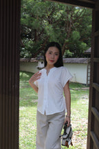 Molly Button Up Top (White)