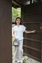 Molly Button Up Top (White)