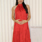 Rammy Halter Midaxi Dress (Red)