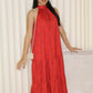 Rammy Halter Midaxi Dress (Red)