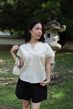 Molly Button Up Top (White)