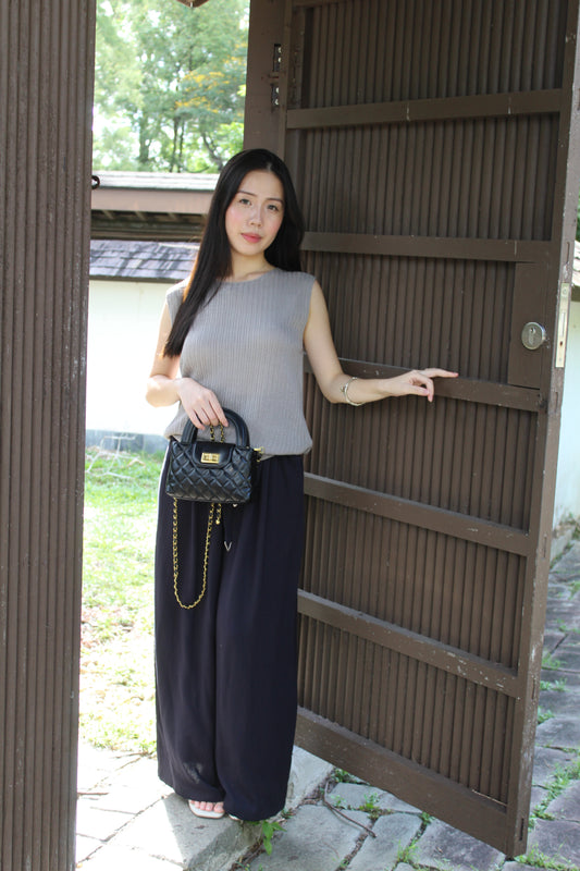 Paloma Knit Sleeveless Top (Grey)