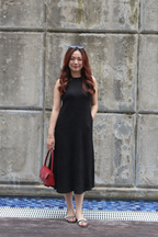 Charlie Textured Halter Midi Dress (Black)