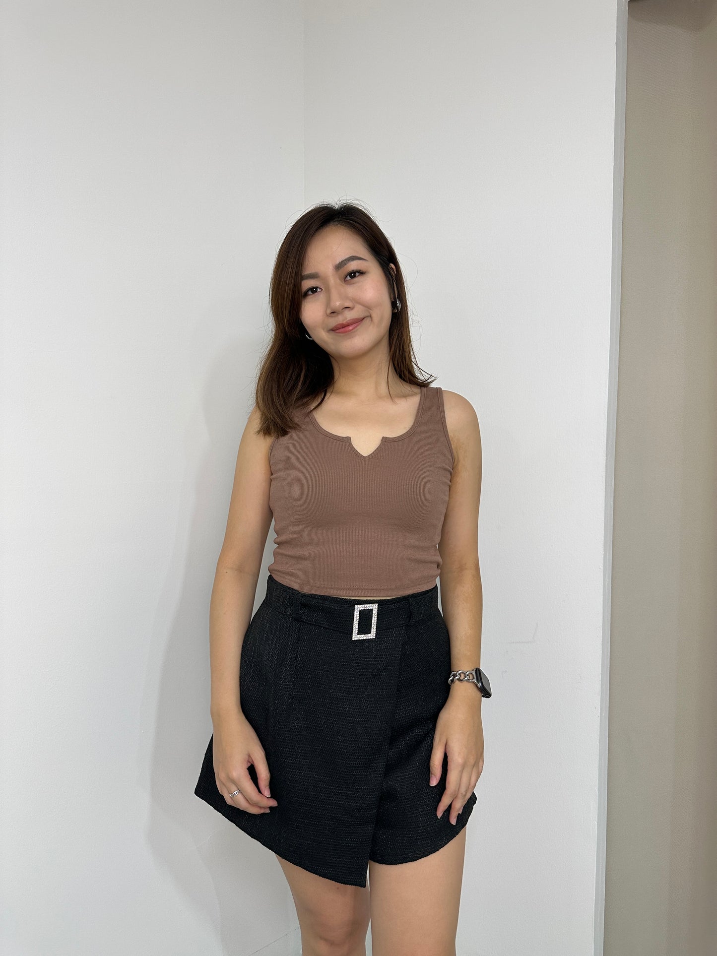 Rilla Crop Top (Brown)