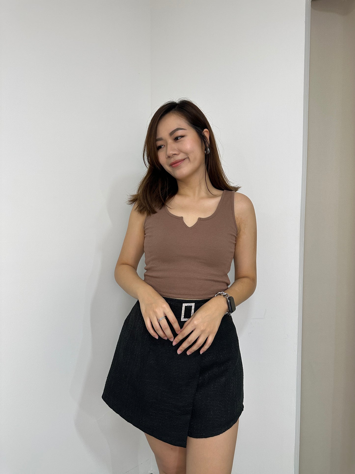 Rilla Crop Top (Brown)