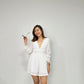 Aria V Neck Romper (White)