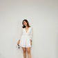 Aria V Neck Romper (White)