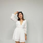 Aria V Neck Romper (White)